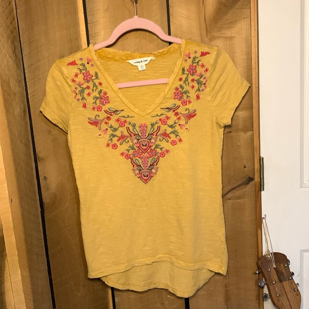 Lucky&Coco Vintage Bohemian Embroidered T-shirt